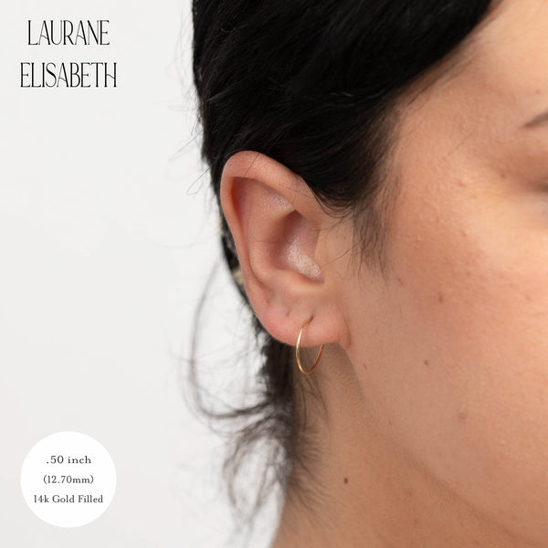 925 Sterling Silver Heart Hoop Earrings - Laurane Elisabeth