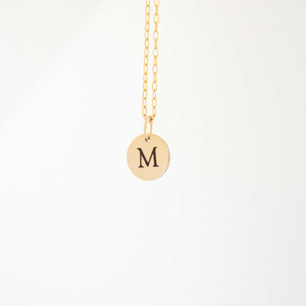 14K Gold Filled Personalized Mini Dog Tag Necklace - Laurane Elisabeth