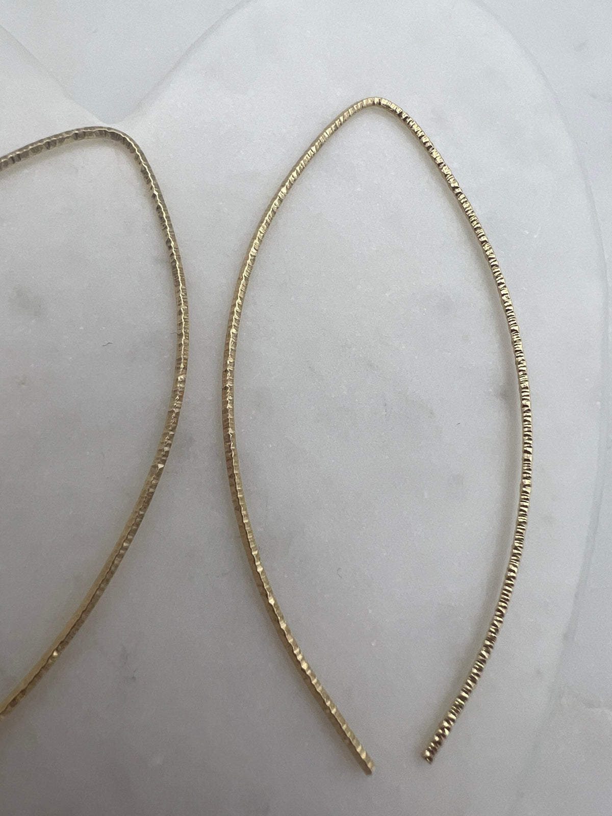 Open Hoop Threader Earrings • 14K Gold Filled • Open Hoop Earrings • Threader Round Hoop Earrings