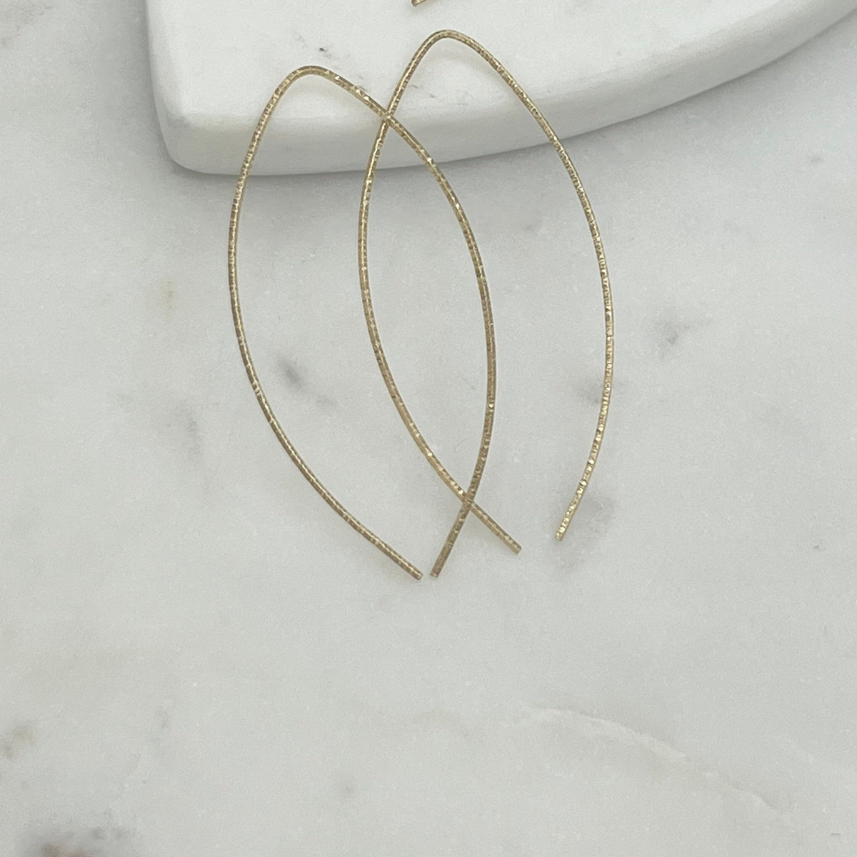 Open Hoop Threader Earrings • 14K Gold Filled • Open Hoop Earrings • Threader Round Hoop Earrings