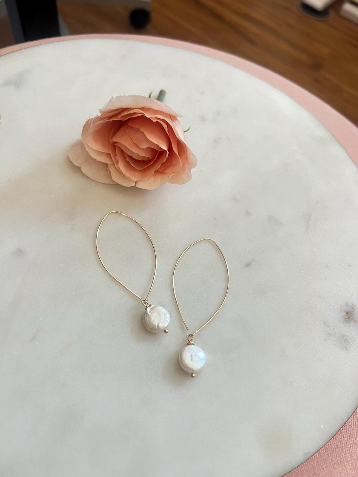 Pearl Hoop Earrings